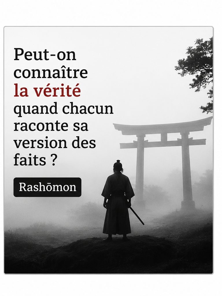 Peut-on connaître la vérité quand chacun raconte sa version ? — Rashōmon